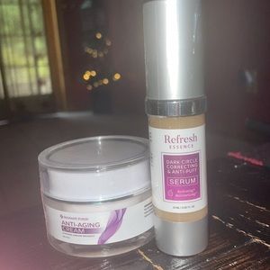 NEW BUNDLE  WITH & SERUM DARK CIRCLE & ANTI PUFF SERUM & ANTI-AGING MOISTURIZER